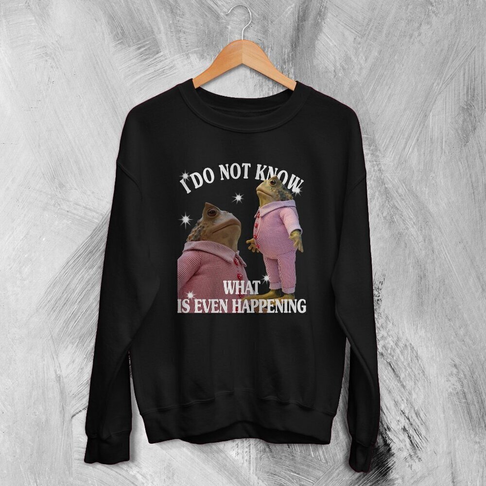 Frog Mr Toad Frog and Toad Retro Meme Animal Lover Cute Green Sweatshirt